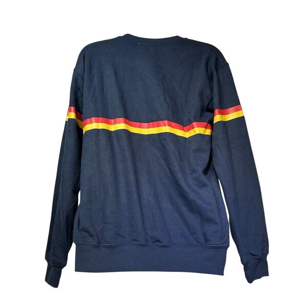 Sub Urban Riot Navy Pullover Sweatshirt XS Striped Retro Casual New - Picture 2 of 5